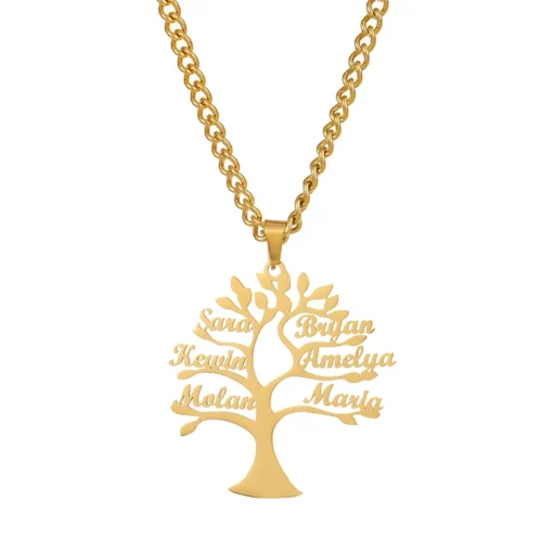 Collier Arbre de Vie personnalisé avec prénoms – Image 5