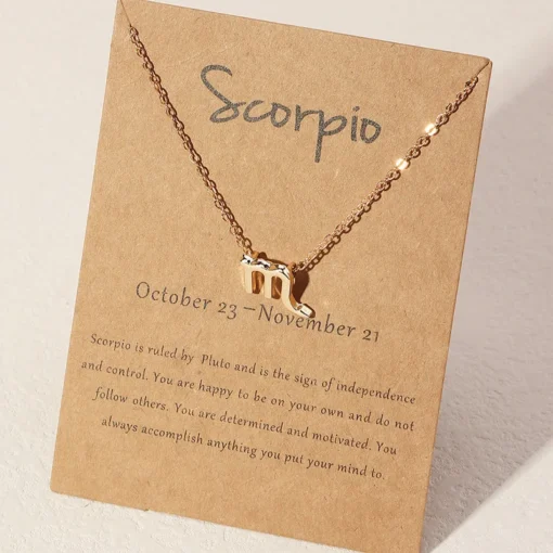 Collier avec 12 signes du zodiaque pour femmes, 1 pièce, 12 constellations – Image 5