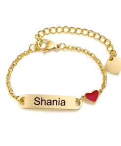 Alternative view of Bracelet coeur personnalisé pour petite fille et garçon