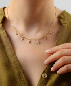 Alternative view of Collier personnalisé en acier inoxydable pour femme
