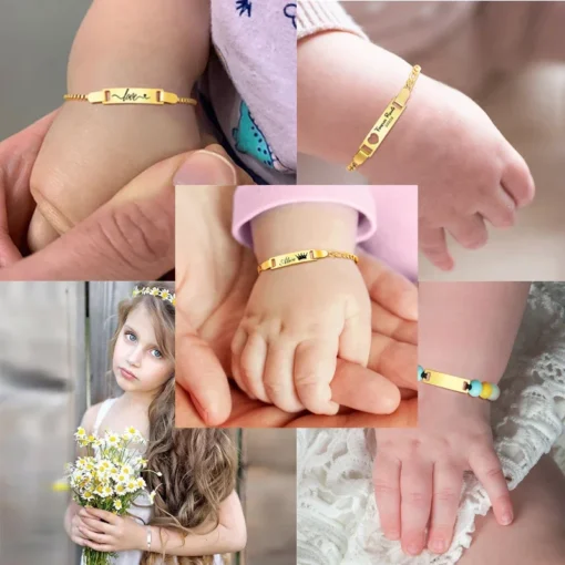 Bracelets personnalisés avec nom de bébé – Image 3