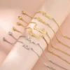 Bracelet avec nom personnalisé pour femmes et filles,