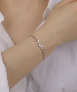 Alternative view of Bracelet avec nom personnalisé pour femmes et filles,