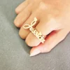 Bague avec initiales ou prénoms gravés
