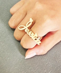 Bague avec initiales ou prénoms gravés