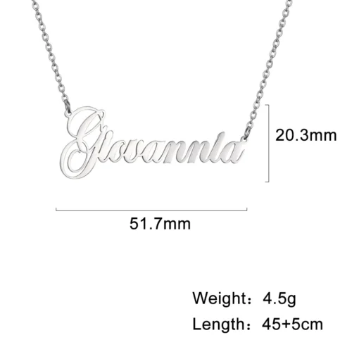 collier avec nom personnalisé, ras du cou doré, en acier inoxydable, – Image 4