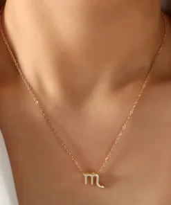 Alternative view of Collier avec 12 signes du zodiaque pour femmes, 1 pièce, 12 constellations