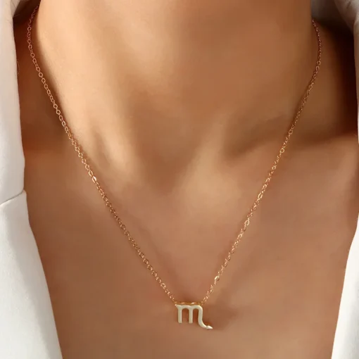 Collier avec 12 signes du zodiaque pour femmes, 1 pièce, 12 constellations – Image 2
